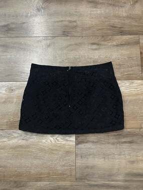 Jenny B Black Lace Mini Skirt Size 11